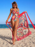 Maiô Feminino com Saída de Praia  em Tule - Filipa