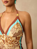 Maiô Feminino com decote em V - Ilana. Plus Size