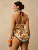 Maiô Feminino com decote em V - Ilana. Plus Size