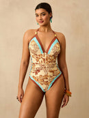 Maiô Feminino com decote em V - Ilana. Plus Size