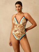 Maiô Feminino com decote em V - Ilana. Plus Size