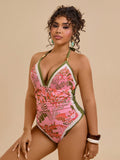 Maiô Feminino com decote em V - Ilana. Plus Size