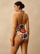 Maiô Feminino com decote em V - Ilana. Plus Size