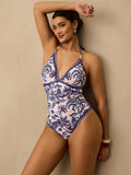 Maiô Feminino com decote em V - Ilana. Plus Size