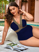 Maiô Feminino Com Detalhe Dourado Lara Plus Size