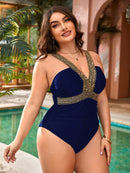 Maiô Feminino Com Detalhe Dourado Lara Plus Size