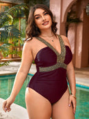 Maiô Feminino Com Detalhe Dourado Lara Plus Size