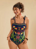 Maiô Feminino com Laço no Ombro - Sami. Plus Size
