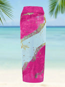 Maiô Feminino com Saída de Praia com Amarração e Estampa Elegante - Valentina. Plus Size