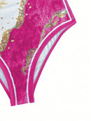 Maiô Feminino com Saída de Praia com Amarração e Estampa Elegante - Valentina. Plus Size