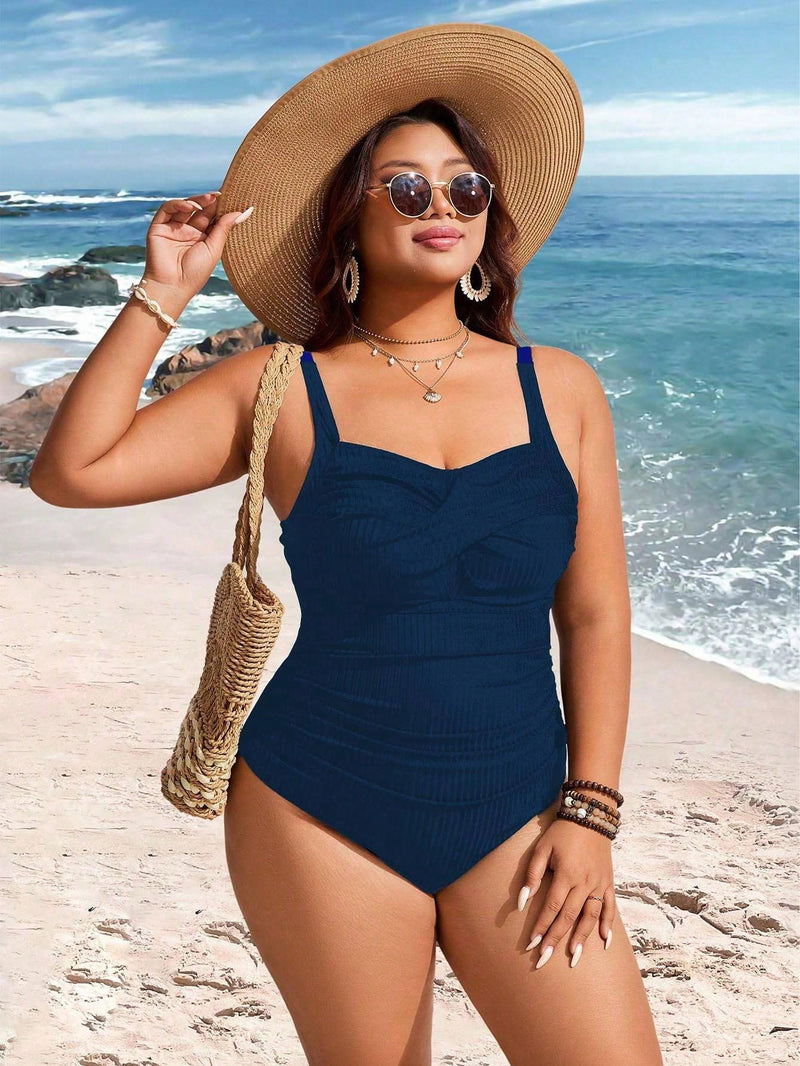 Maiô  Feminino de Uma Peça, Canelado - Kelys. Plus Size