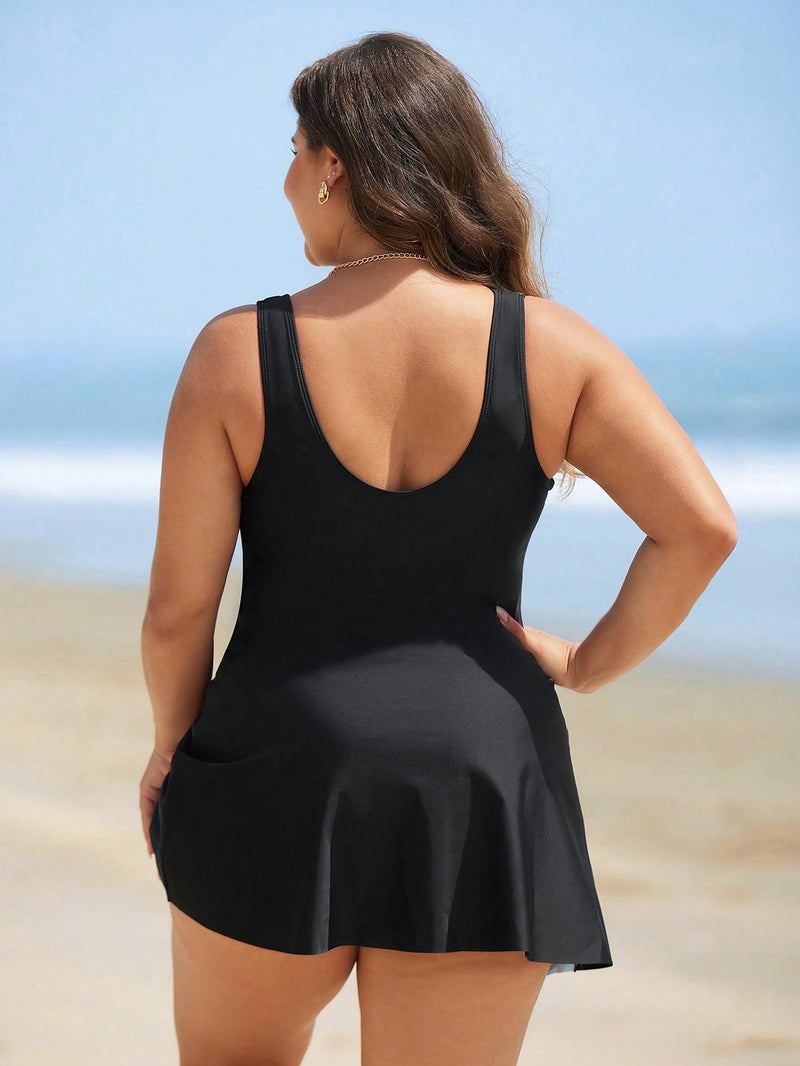 Maiô Tankini Feminino com Estampa Floral e Amarração Lateral - Flora. Plus Size