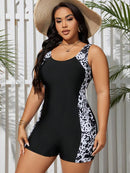 Maiô Tanquíni Feminino Com Estampa Lateral - Olivia. Plus Size