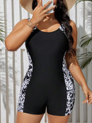 Maiô Tanquíni Feminino Com Estampa Lateral - Olivia. Plus Size