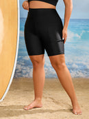 Short De Praia Feminino Com Bolsa Para Celular. Plus Size