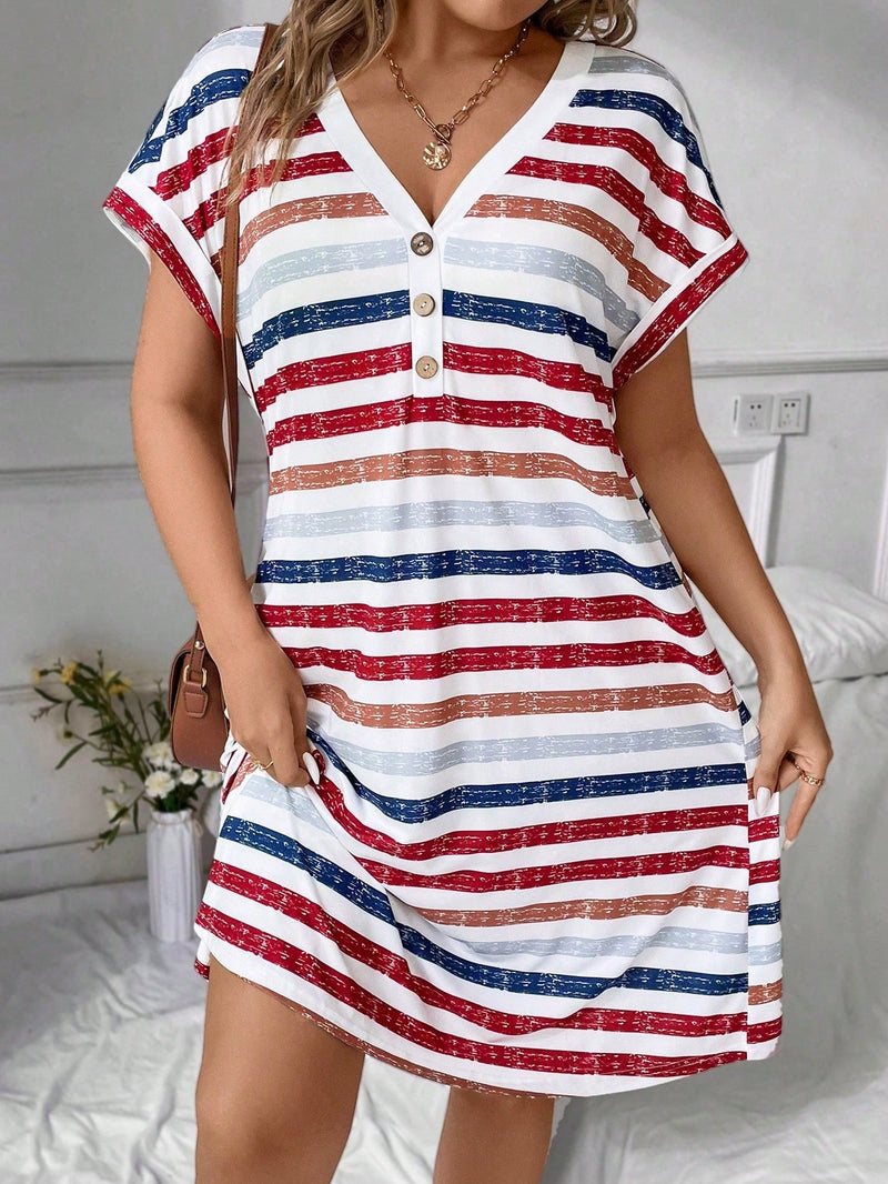 Vestido Feminino Listrada Aura . Plus Size