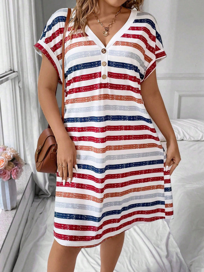 Vestido Feminino Listrada Aura . Plus Size