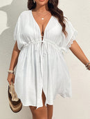 Quimono Feminino Meia Manga Com Gola V Profunda Bella Plus Size