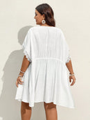 Quimono Feminino Meia Manga Com Gola V Profunda Bella Plus Size