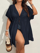 Quimono Feminino Meia Manga Com Gola V Profunda Bella Plus Size