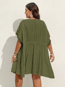 Quimono Feminino Meia Manga Com Gola V Profunda Bella Plus Size