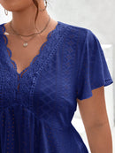 Blusa Feminina Bordada Solta Salim Plus Size