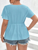 Blusa Feminina Bordada Solta Salim Plus Size