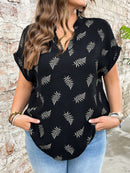 Blusa Feminina Com Gola V E Manga Morcego Janayna Plus Size