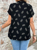 Blusa Feminina Com Gola V E Manga Morcego Janayna Plus Size