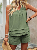 Conjunto Feminino  Regata Com Decote Em V Vanessa Plus Size