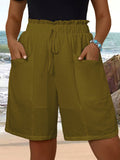 Shorts Feminino com Bolsos Funcionais e Cintura Franzida - Maciane. Plus Size