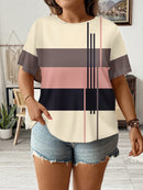 Camisa Feminina com Detalhe em Listras Verticais e Design Casual - Amélia. Plus Size