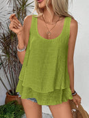 Regata elegante Feminina Com Babados - Adèle