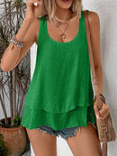 Regata elegante Feminina Com Babados - Adèle