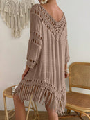 Saída De Praia Feminina Com Franja Leonela