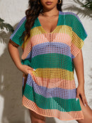 Saída de Praia Feminina Manga Curta e Asas de Morcego - Deyse. Plus Size