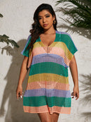 Saída de Praia Feminina Manga Curta e Asas de Morcego - Deyse. Plus Size