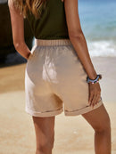 Short Feminino Simples, com Bolso e Franzido - Chantal