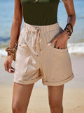 Short Feminino Simples, com Bolso e Franzido - Chantal