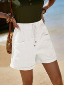 Short Feminino Simples, com Bolso e Franzido - Chantal
