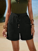 Short Feminino Simples, com Bolso e Franzido - Chantal