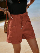 Short Feminino Simples, com Bolso e Franzido - Chantal