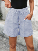 Short Feminino Simples, com Bolso e Franzido - Chantal