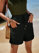 Short Feminino Simples, com Bolso e Franzido - Chantal
