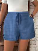 Short Feminino com Cintura Elástica e Cordão - Belle. Plus Size