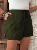 Short Feminino com Cintura Elástica e Cordão - Belle. Plus Size