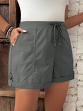 Short Feminino com Cintura Elástica e Cordão - Belle. Plus Size