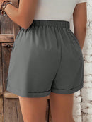 Short Feminino com Cintura Elástica e Cordão - Belle. Plus Size