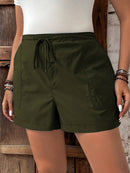 Short Feminino com Cintura Elástica e Cordão - Belle. Plus Size