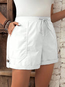 Short Feminino com Cintura Elástica e Cordão - Belle. Plus Size